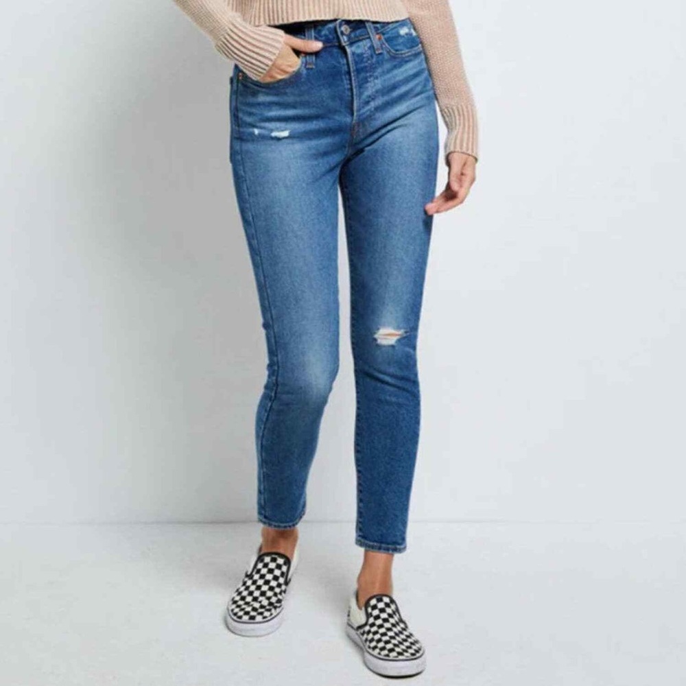 Levi’s Wedgie Distressed High Rise Skinny Jeans Size 25 - Picture 1 of 11